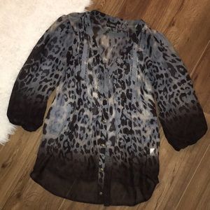 Daytrip Cheetah Semi Sheer Blouse
